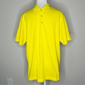 Nike Golf Dri-Fit Yellow Short Sleeve Polo Shirt in Size Medium